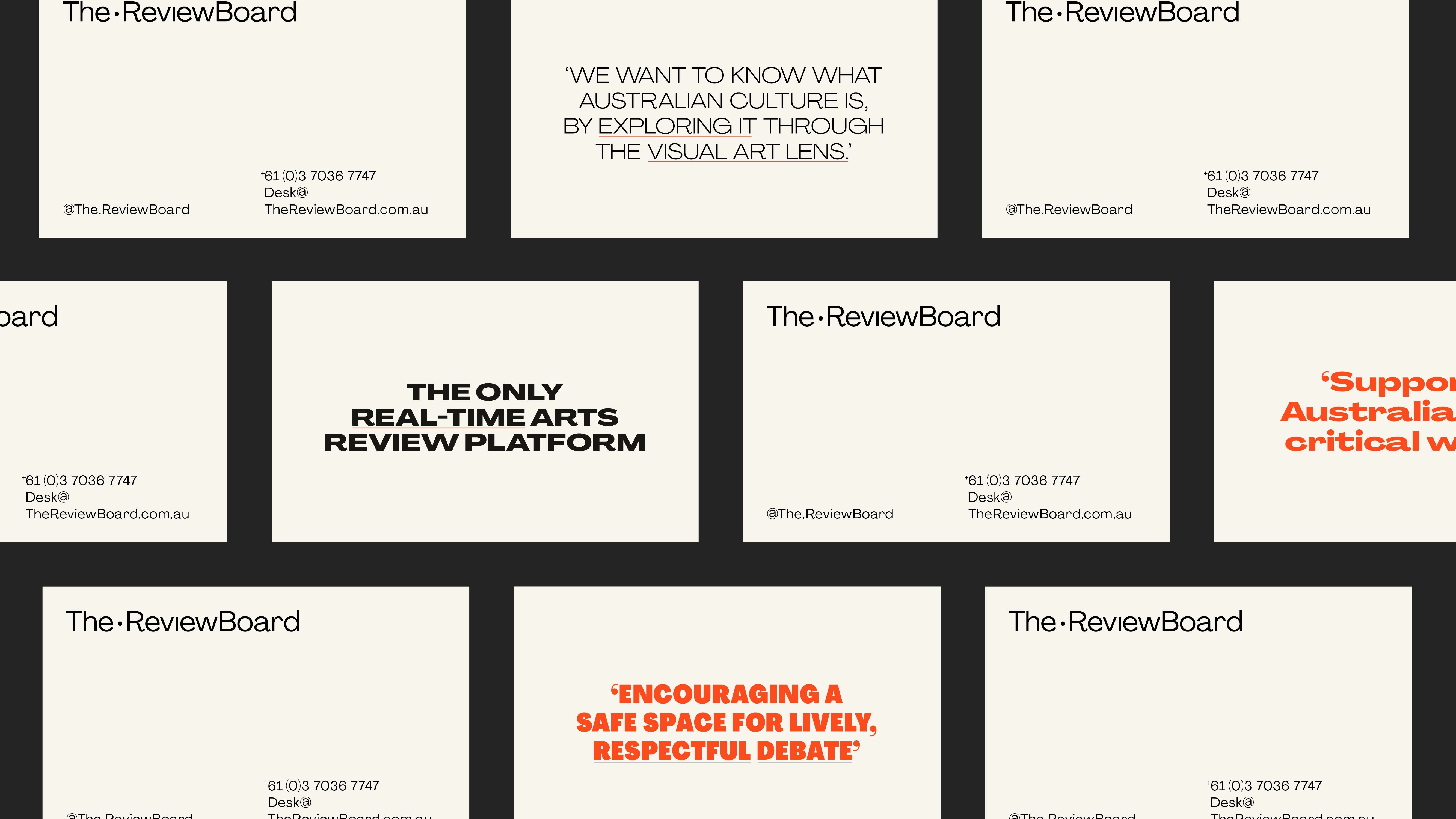 Clear Design The Reviewboard B Cards